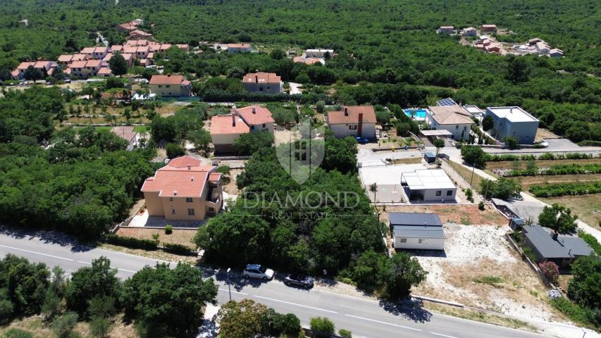 Labin, surroundings, building plot with sea view