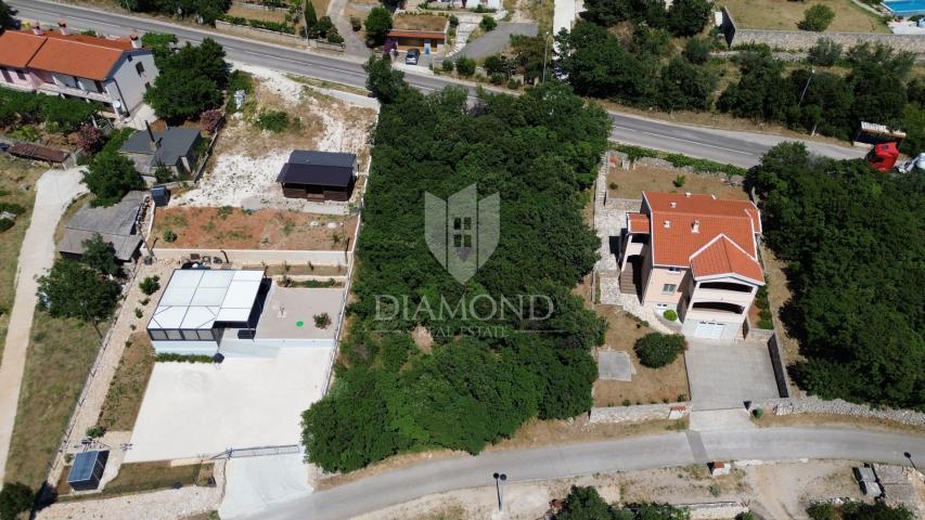 Labin, surroundings, building plot with sea view