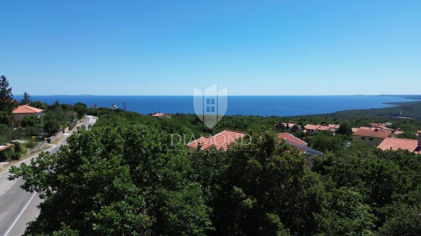 Labin, surroundings, building plot with sea view