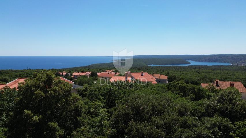 Labin, surroundings, building plot with sea view