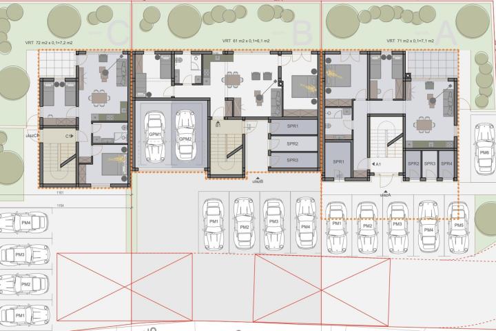 Pula, Štinjan - kvalitetni trosobni stan u novogradnji, 2. kat, NKP 57. 50m2-800 m od mora, pogled m