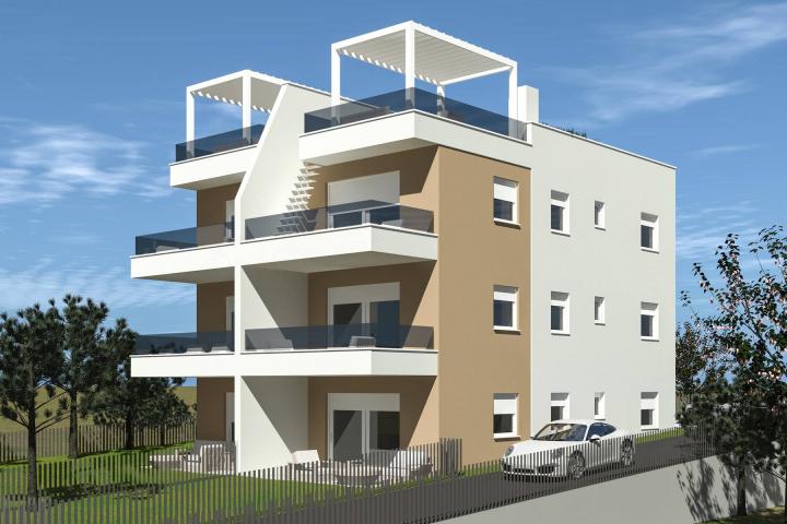 Pag, Mandre trosoban stan-apartman S2 na drugom katu NKP 71 m2 NOVOGRADNJA