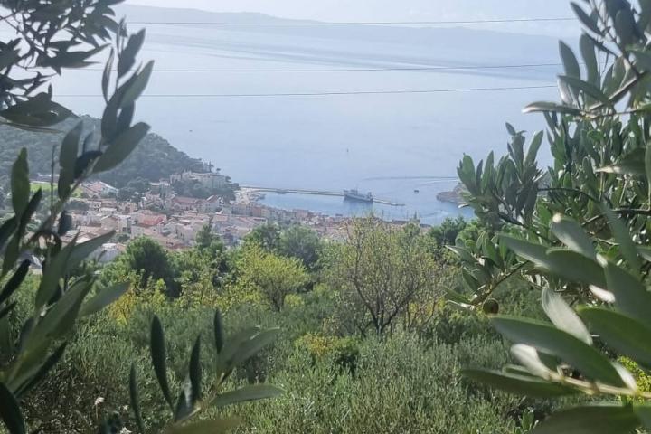 Makarska - Makar, poljoprivredno zemljište s pogledom na more, 662 m2