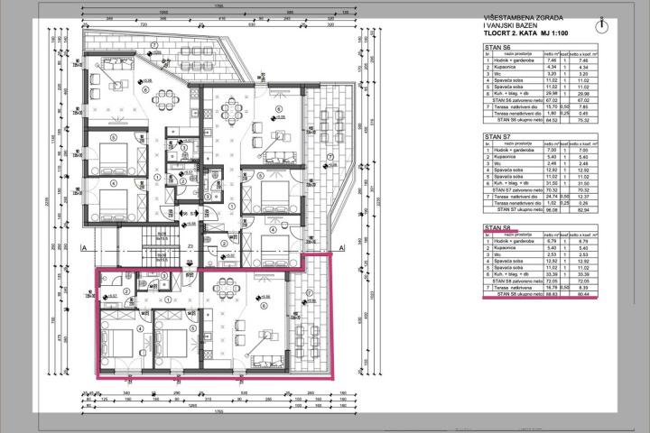 Istra, Ližnjan, prekrasan dvosoban stan 80 m2, novogradnja, 700 m od mora