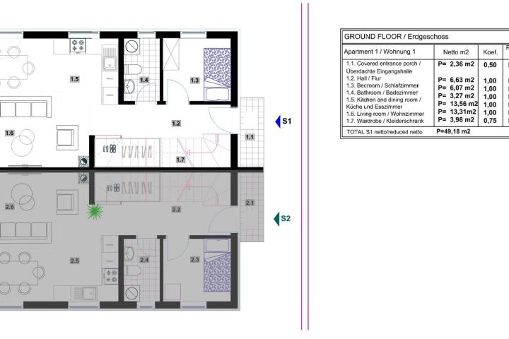 Istra, Peroj - moderna duplex kuća sa pogledom na more i bazenom, NKP 111. 21 m2