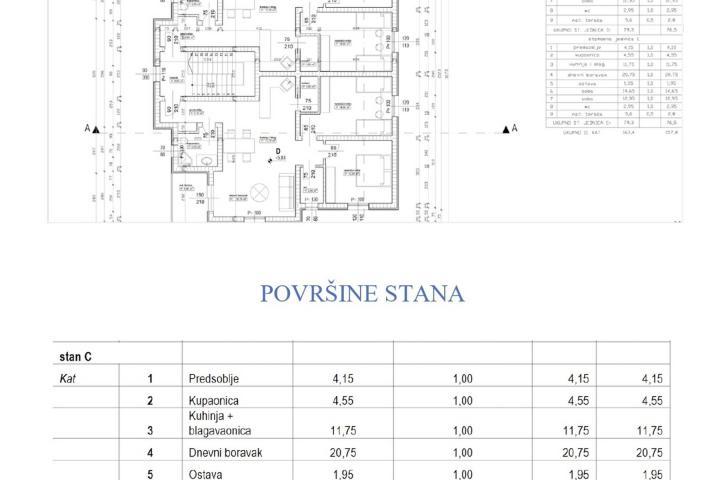 Poreč, moderni dvosoban stan, parking, NKP 76, 50 m2