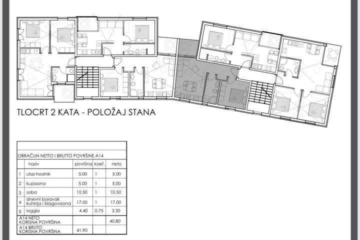 Istra, Medulin, A14 stan na drugom katu 42 m2, 300 m od mora