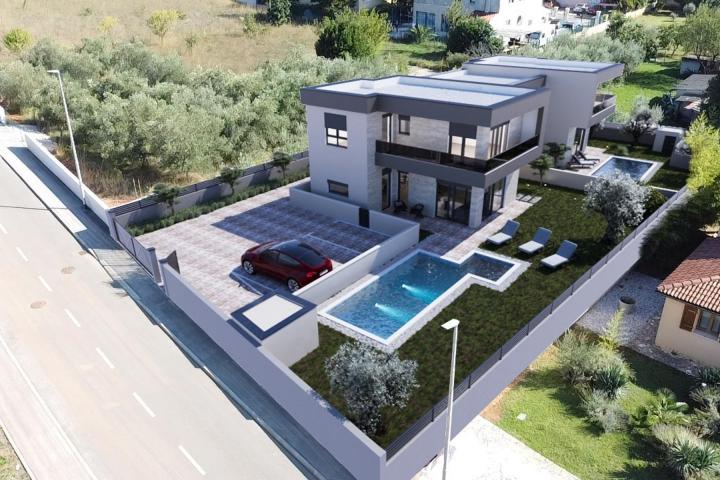 Medulin, Medulin - kvalitetna i moderna duplex kuća B, s grijanim bazenom 30m2 i garažom, NKP 146 m2