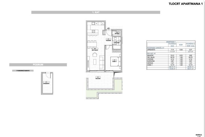 Opatija, dvosoban stan s pogledom na cijeli Kvarner, NKP 56, 84 m2