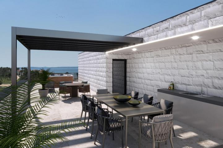 Zadar, Privlaka, NOVOGRADNJA luksuzan penthouse NKP 97, 15 m2 s krovnom terasom