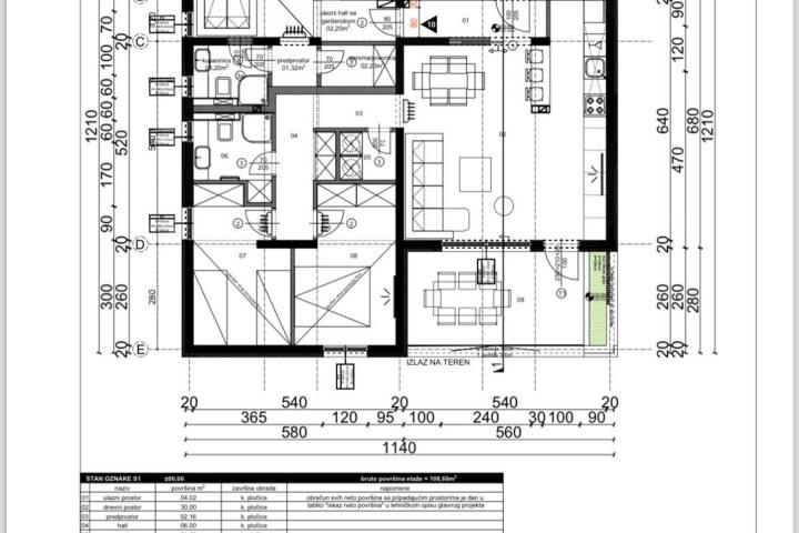 Kaštel Stari, trosoban stan 103 m2 prizemlje s vrtom 130m2