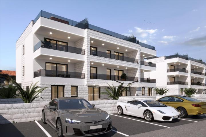 Zadar, Privlaka, NOVOGRADNJA luksuzan jednosoban stan NKP 66, 05 m2 s vrtom