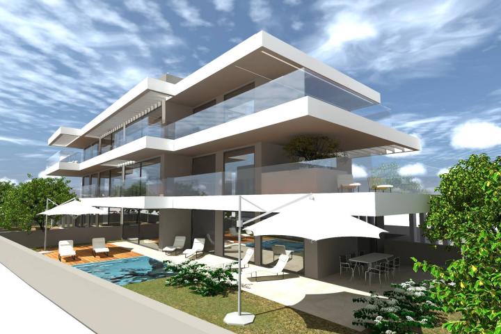 Zadar, Privlaka, Trosoban penthouse 120m2 sa krovnom terasom, 2. red do mora, NOVOGRADNJA