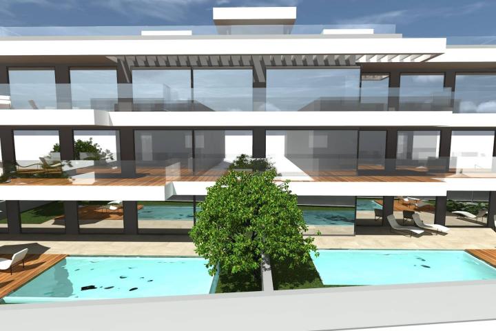 Zadar, Privlaka, Trosoban penthouse 120m2 sa krovnom terasom, 2. red do mora, NOVOGRADNJA