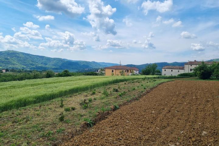 Istra, Buzet, građevinsko zemljište s pogledom na zelenilo  u pravoj oazi mira