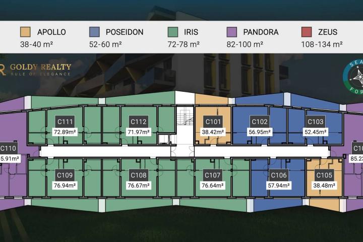 Poreč, moderan stan na atraktivnoj lokaciji C201, NKP 39, 33 m2 svega 800 m od mora