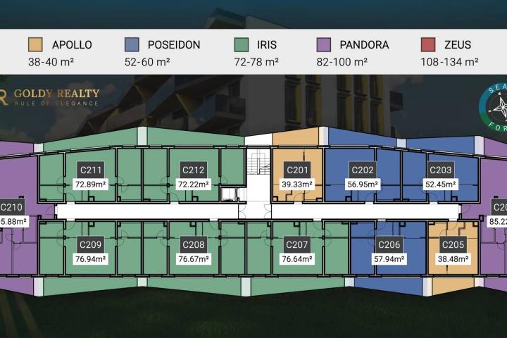 Poreč, moderan stan na atraktivnoj lokaciji C201, NKP 39, 33 m2 svega 800 m od mora