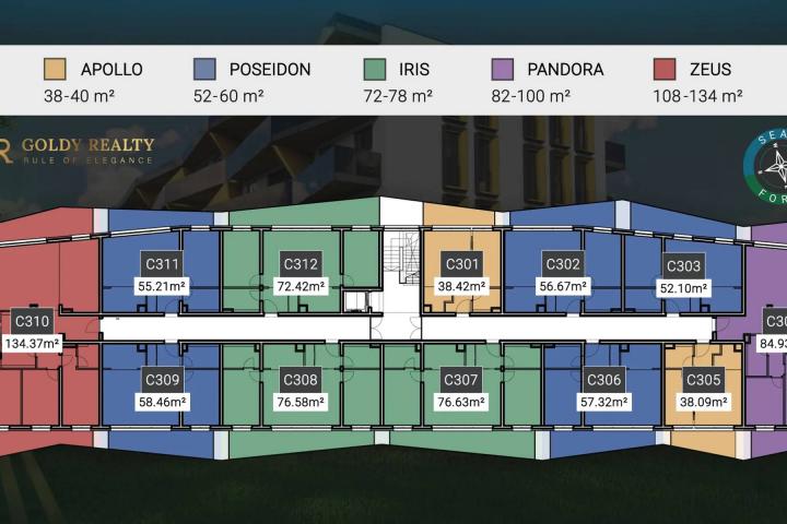 Poreč, moderan stan na atraktivnoj lokaciji C201, NKP 39, 33 m2 svega 800 m od mora