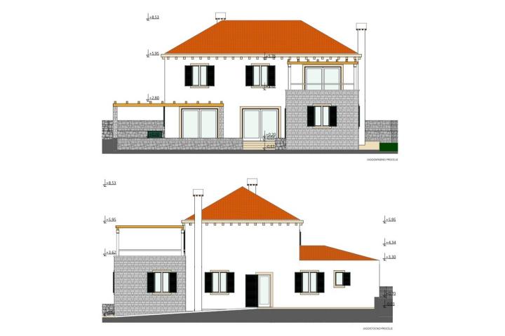 Konavle – zemljište 787 m2 s građevinskom dozvolom za kuću s bazenom