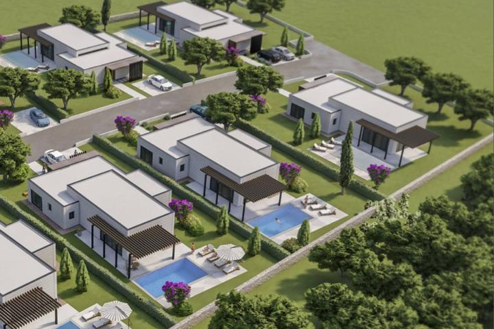 Vodnjan, prekrasna moderna prizemnica  br. 3, NKP 170 m2 na okućnici od 800 m2