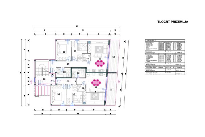 Ližnjan, moderan elegantan  stan S3 na prvom katu NKP 72, 50 m2 pogled more