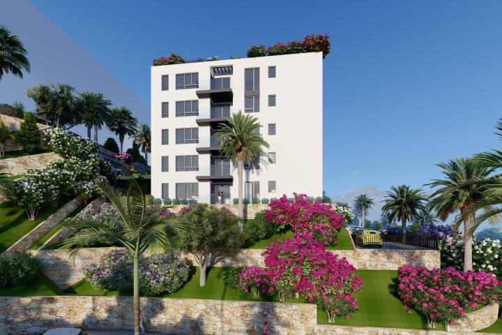 Makarska, novogradnja, dvosoban stan s pogledom na more, 63. 64m2