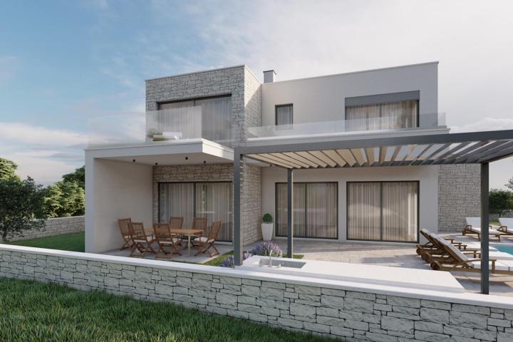 Istra, Poreč, luksuzna vila sa bazenom, 240 m2, roh-bau