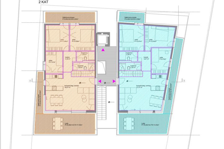 Zadar, Diklo, trosoban stan NKP 140, 04m2 s krovnom terasom i pogledom na more 