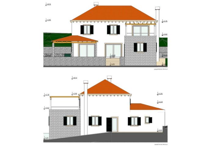 Konavle – zemljište 904 m2 s građevinskom dozvolom za kuću s bazenom