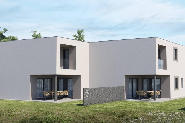 Istra, Labin - stan B u kvalitetnoj duplex kući novogradnje s vrtom, NKP 136. 50 m2