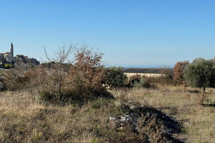 Istra, Poreč, Građevinsko zemljište s pogledom na more 1251 m2