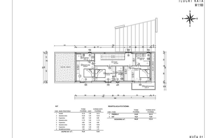 Istra, Kaštelir -  Labinci, moderna urbana vila NKP 175 m2 s velikom okućnicom