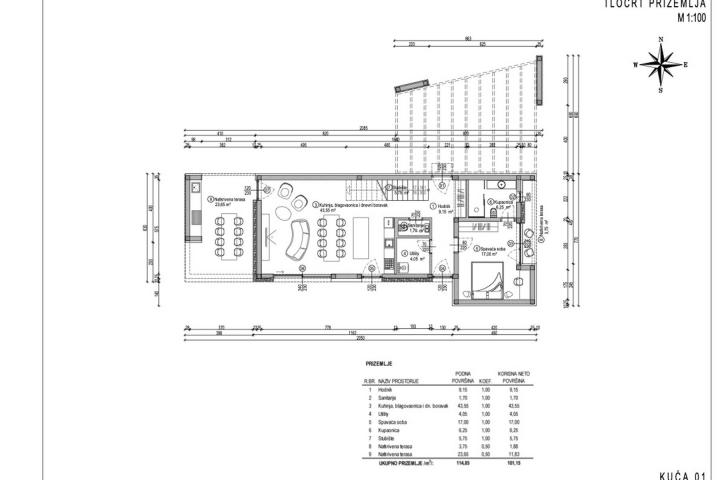 Istra, Kaštelir -  Labinci, moderna urbana vila NKP 175 m2 s velikom okućnicom