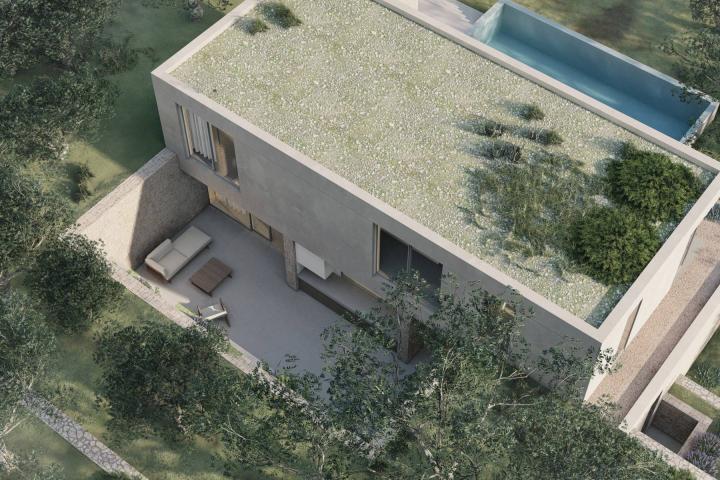 Otok Hvar, Jelsa, atraktivno građevinsko zemljište 1081, 50 m2 s idejnim projektom