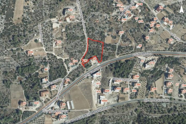 Split okolica- Trogir- Seget, građevinsko zemljište 3. 359m2, 500m od mora