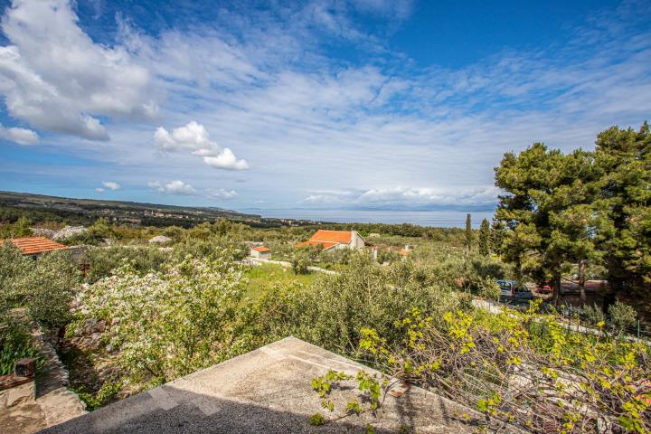  Brač, Supetar kamena kuća s pogledom na more