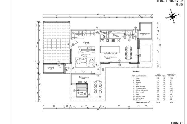 Istra, Kaštelir - Labinci, moderna urbana vila NKP 384 m2 na velikoj okućnici