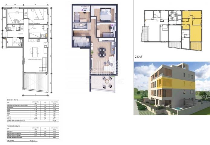 Wohnung Borik, Zadar, 90,32m2