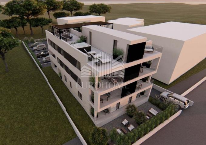 Zadar, Diklo, novogradnja, luksuzni penthouse s pogledom na more 145m2