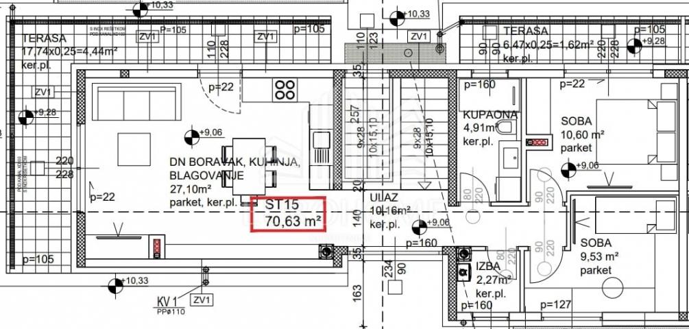 Stan 77, 34 m2, Odra , Novogradnja