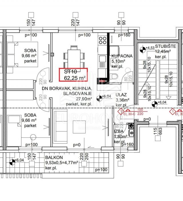 Stan 72, 81 m2, Odra, Novogradnja