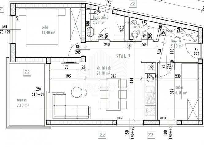 Novogradnja, Plovanija, 3S stan, 66m2, 195. 000€