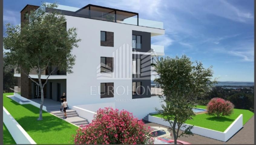 Sveti Filip i Jakov, 3S stan u prizemlju, pogled na more, 102m2+vrt 130m2, 2451€/m2