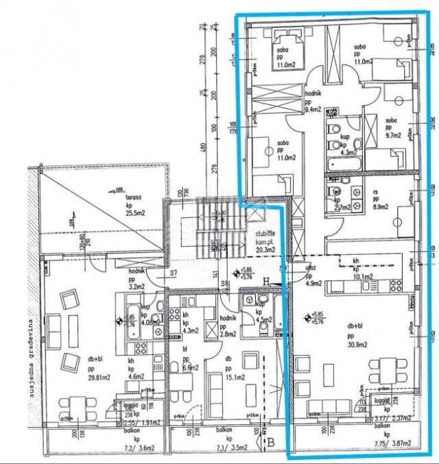 Flat Odra, Novi Zagreb - Zapad, 123,82m2