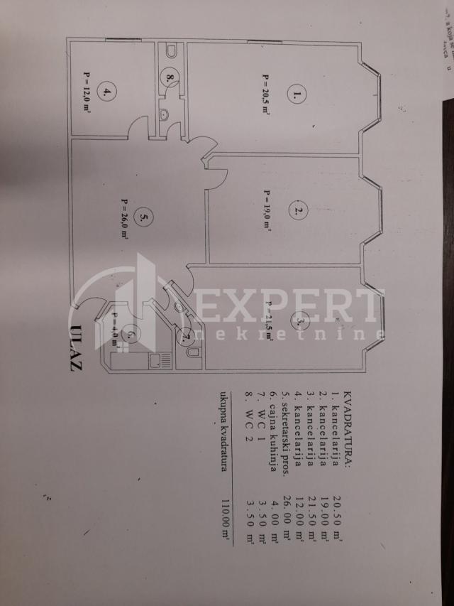 Izdaje se poslovni prostor u Dušanovom bazaru, 110m2, 500e