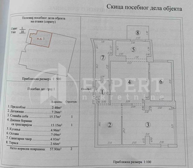 Izdaje se poslovni prostor u strogom centru, 58m2