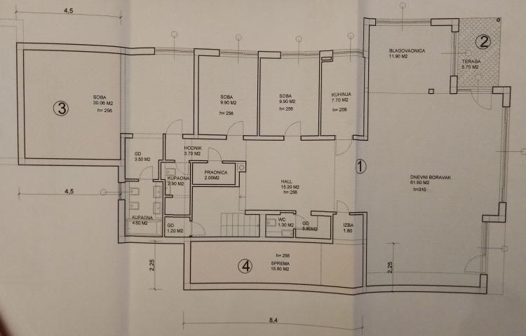 Poslovni prostor: Zagreb (Maksimir), uredski, 220 m2, REBROVAC