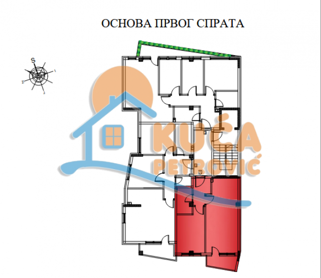 Novogradnja na Crvenom pevcu, 1. 5, 49 m2, povrat PDV-a