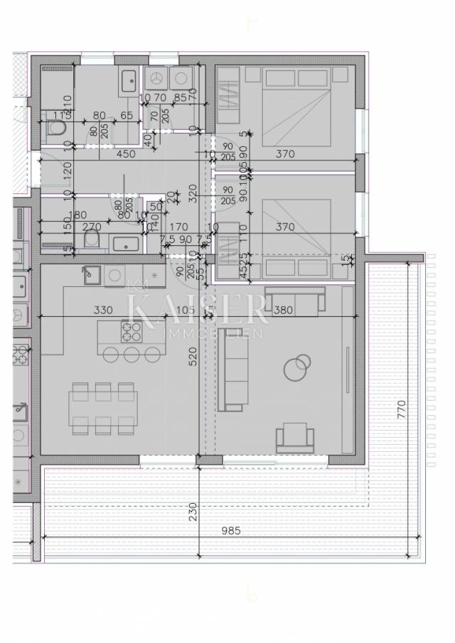 Sukošan - 2 bedroom apartment, 97 m2, 100 m to the sea