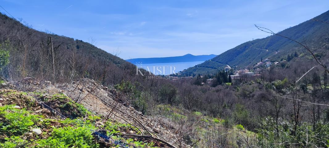 Mošćenička Draga - land with sea view, 1,215 m2